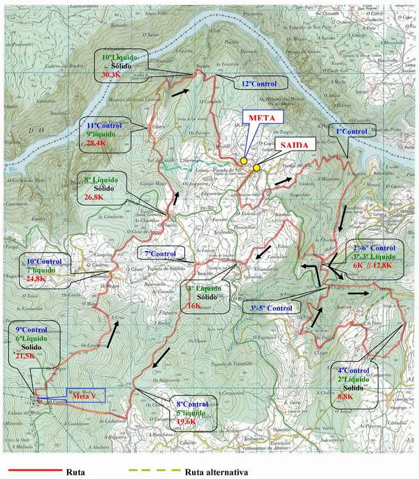 mapa avituallamentos