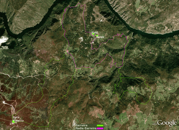 mapa geográfico da carreira