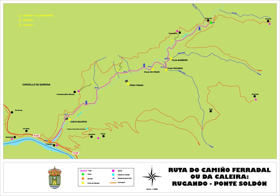 Mapa ruta Quiroga
